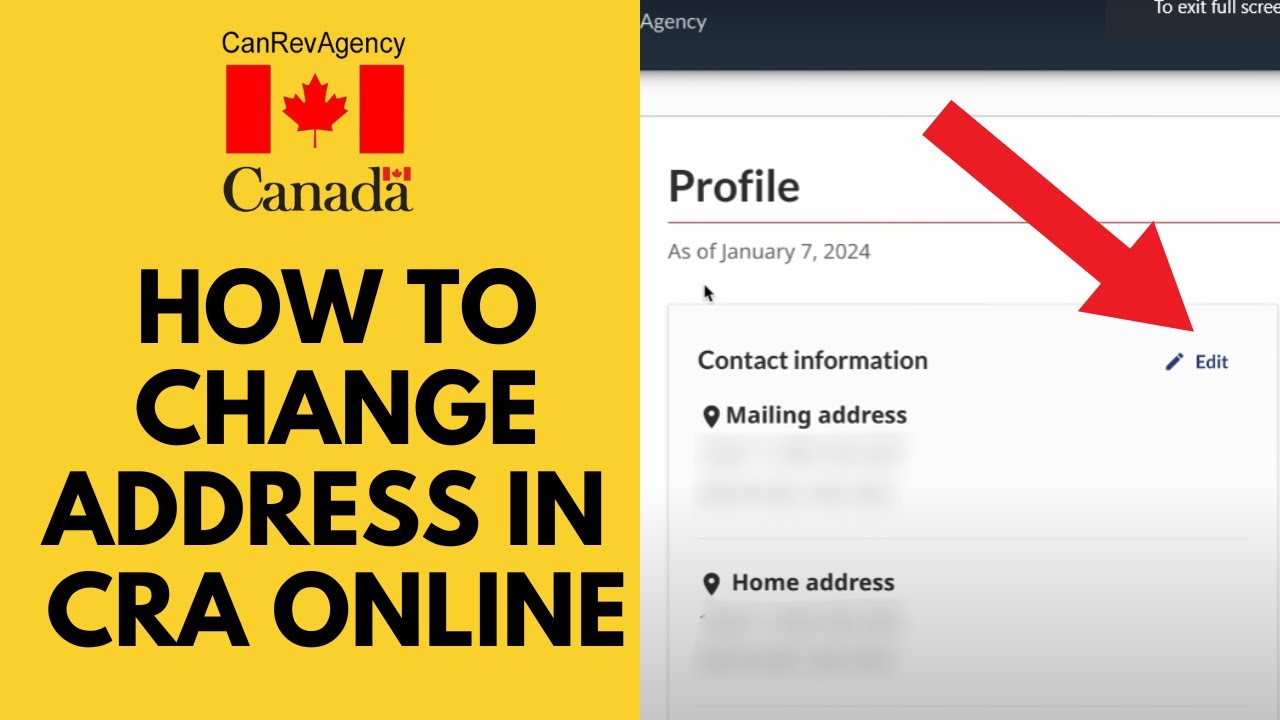 How To Change Address In CRA Online (2025)
