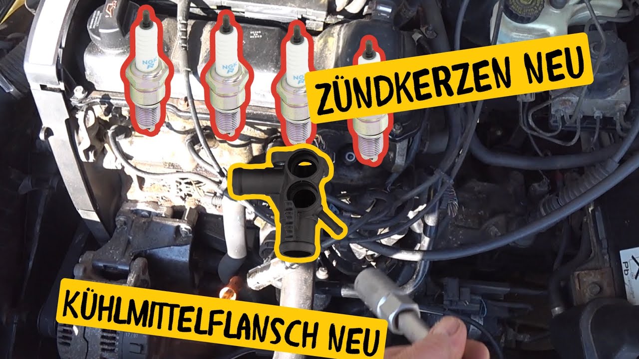 Golf 3 Cabrio #zündkerzenerneuern #kühlmittelflanscherneuern #AAM | VLOG