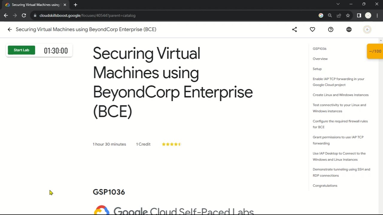 Securing Virtual Machines using BeyondCorp Enterprise (BCE) | GSP1036 | Solution