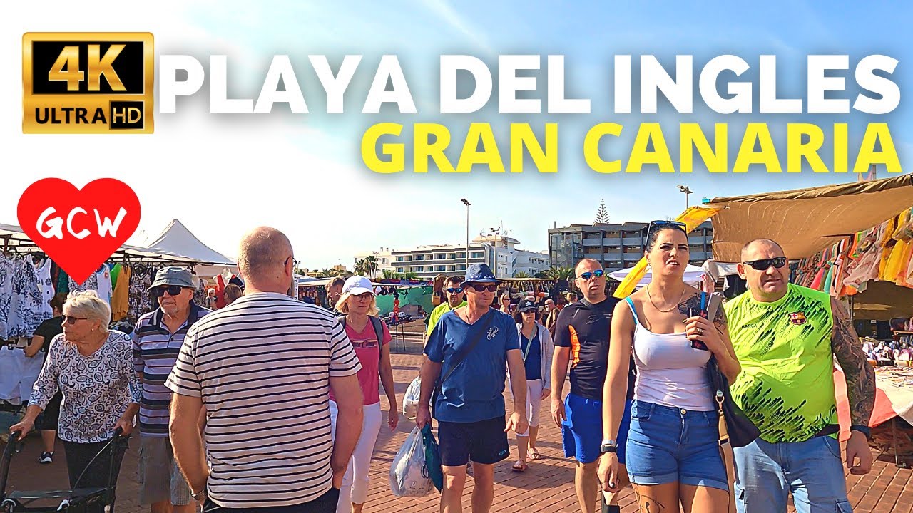 PLAYA DEL INGLES Gran Canaria November 2023 🔴 Hotel Caserio to Irish Centre Market