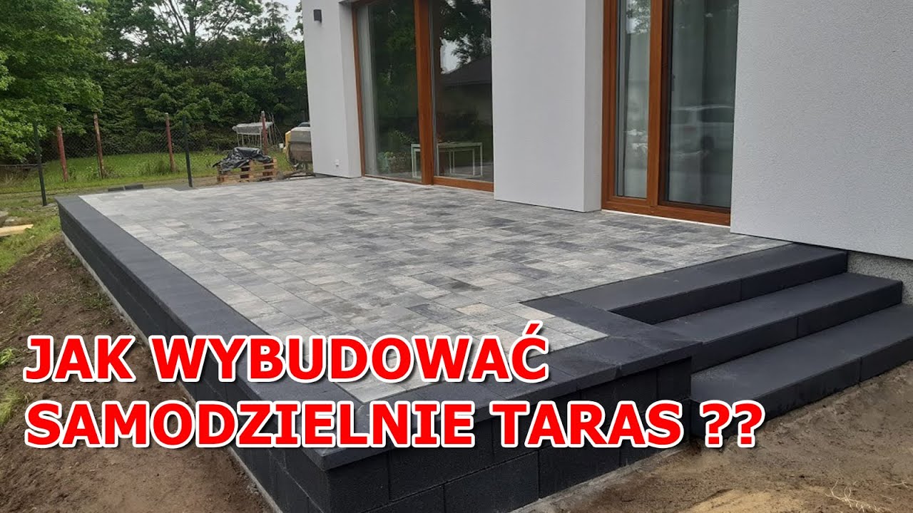 ⭐ Jak wykonać taras z kostki brukowej i stopni betonowych? ⭐