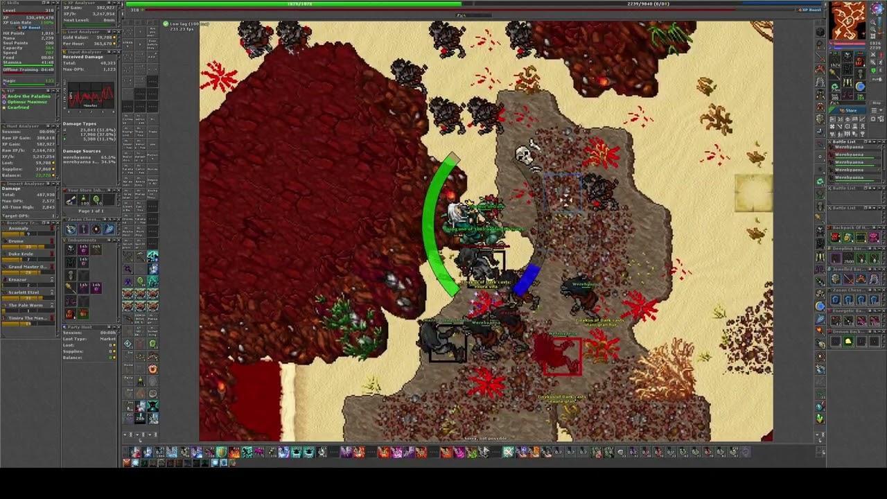 ASMR - Tibia Werehyaena 4kk/h+ lvl 300 MS.