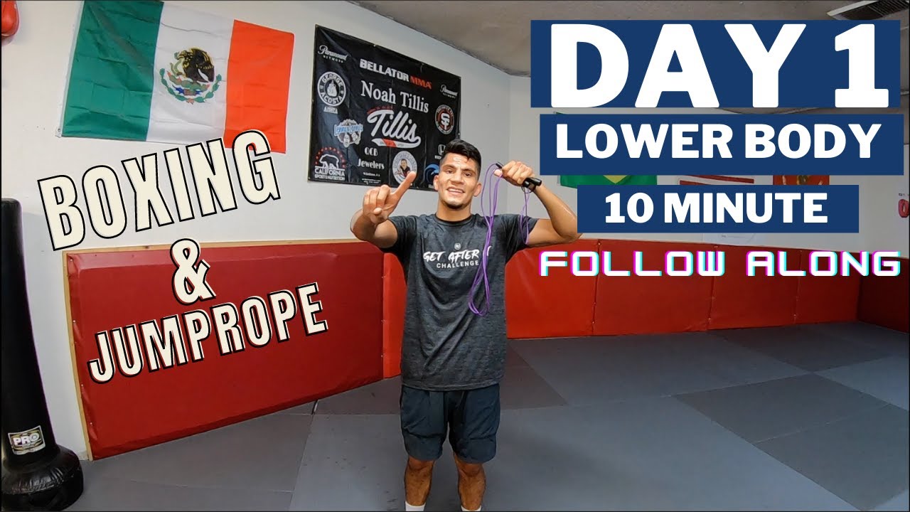 Follow Along Boxing & Jump Rope | Day 1 Lower Body
