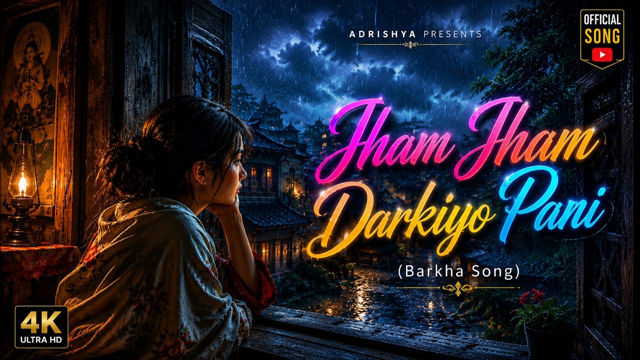 Jham Jham Darkiyo Pani (Yatatira Jhari Paryo Teta Kasto Chha) - Adrishya | Official Lyrical Video