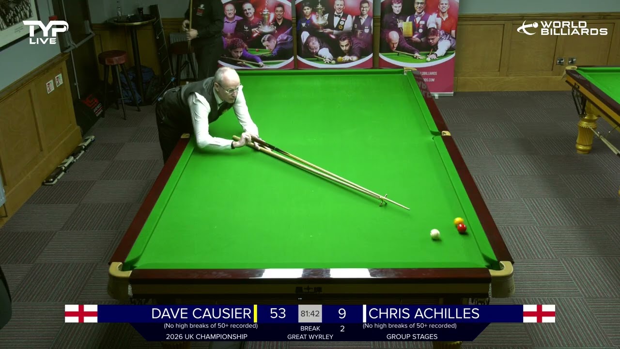 Dave Causier v Chris Achilles | Group Stages | 2026 UK Championship | Landywood Snooker Club