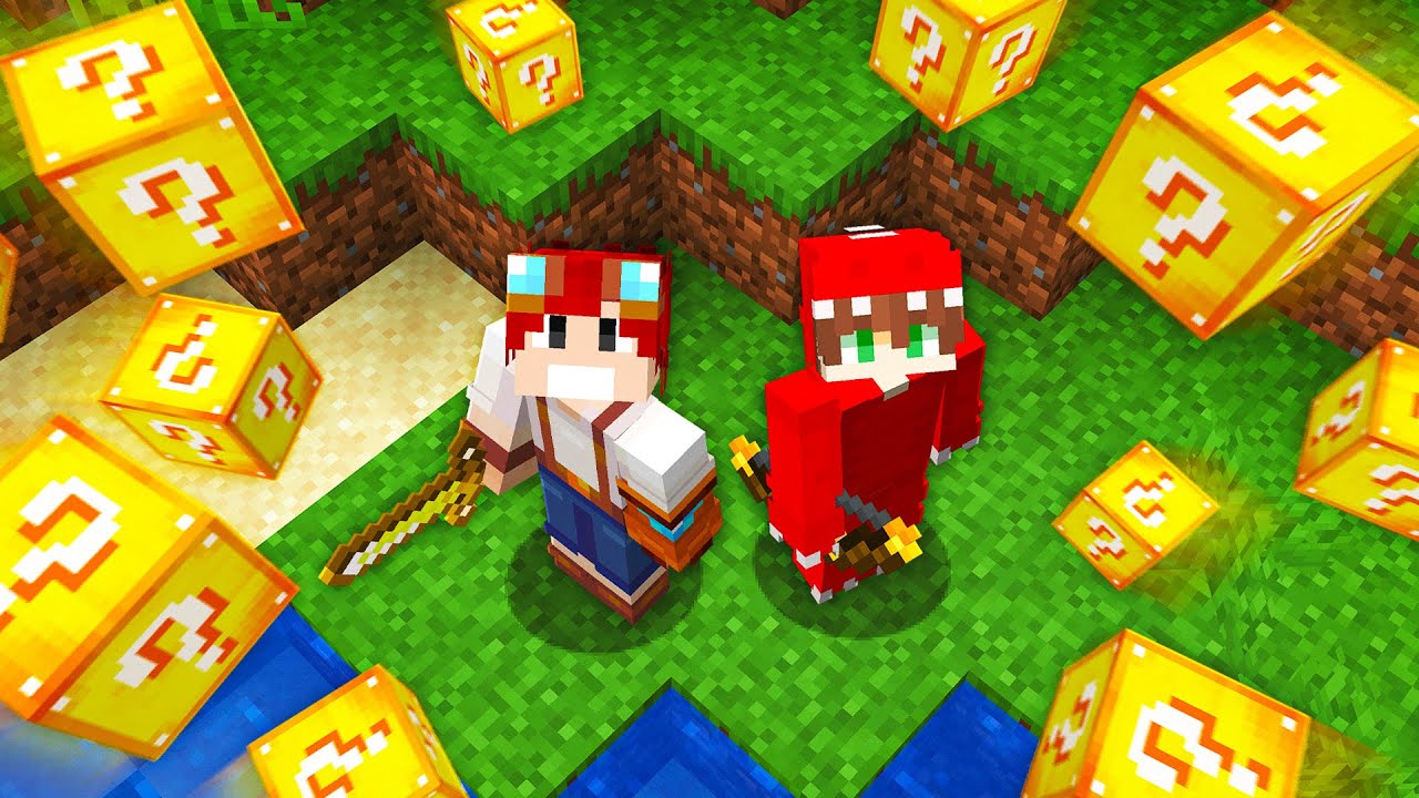 CHOVE LUCKY BLOCKS no minecraft!! *com DINO*