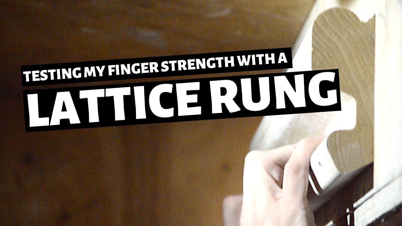 Climbing Benchmarks // The Lattice Finger Strength Test