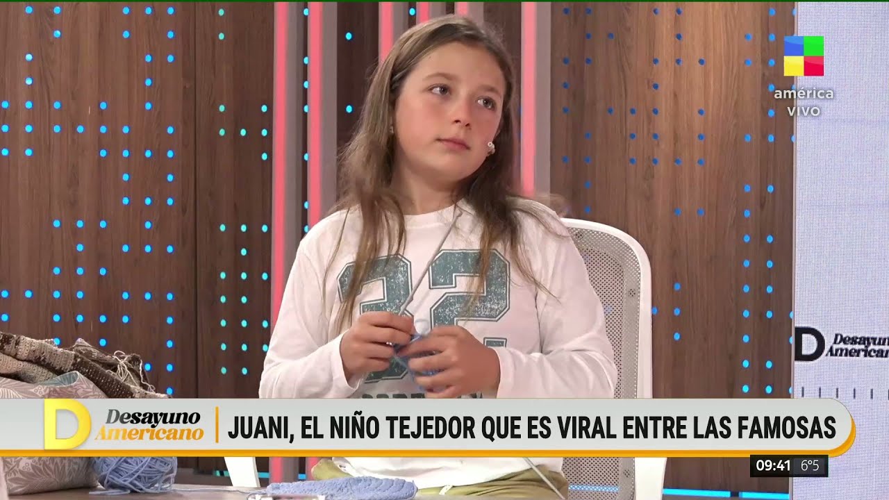 🧶 JUANI TIENE 10 AÑOS Y ES FUROR EN REDES POR SUS TEJIDOS: 