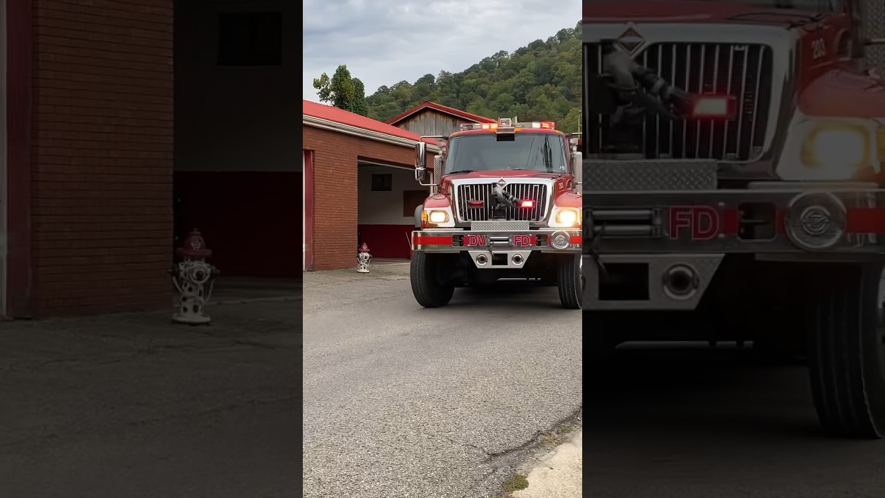 Delbarton Volunteer Fire Department rescue 203 responding to a 1 car MVC
