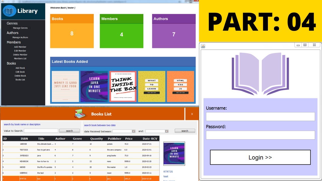 Java Library Management System Project In Netbeans With MySQL - [Part 04]
