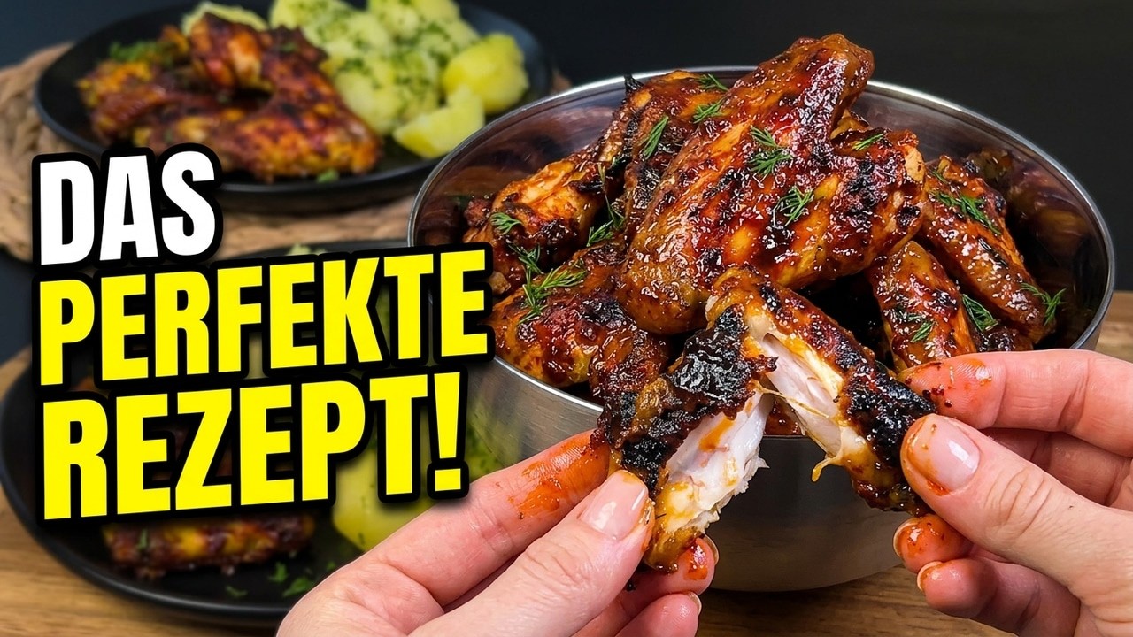 Dieses Rezept haben mir hunderte Leute abgefragt! Hähnchenflügel in Soße.