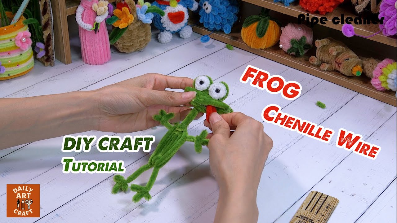 DIY CRAFT | How to make a cute Frog from pipe cleaner | Easy Chenille wire Tutorial