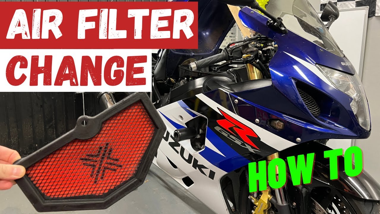 How To Change A Motorcycle Air Filter - Demoed on a Suzuki GSXR
