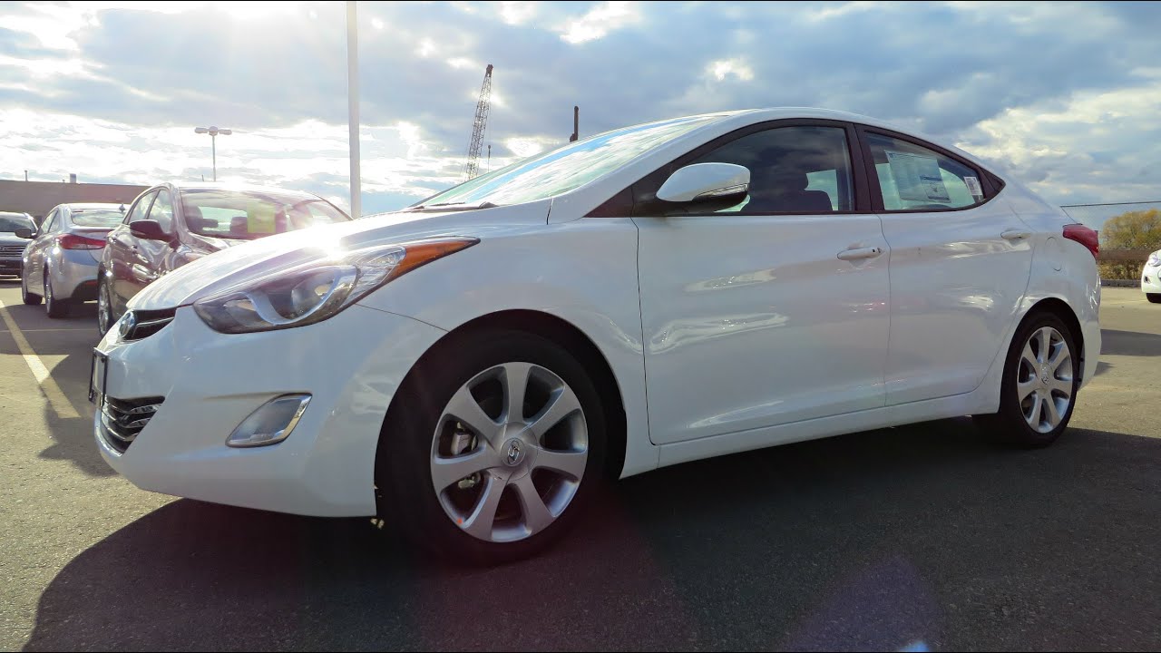 2013 Hyundai Elantra Limited (Navigation) Start up, Walkaround and Vehicle Tour