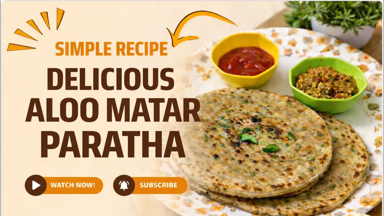  Aloo Matar Paratha Recipe | आलू मटर पराठा रेसिपी | Ghar Jaisa Swad in Just 10 Minutes😋