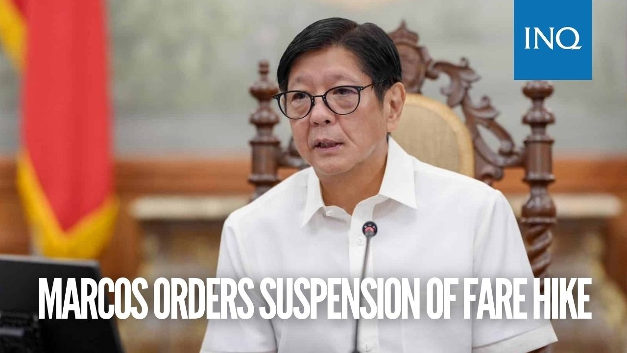 Marcos orders suspension of fare hike