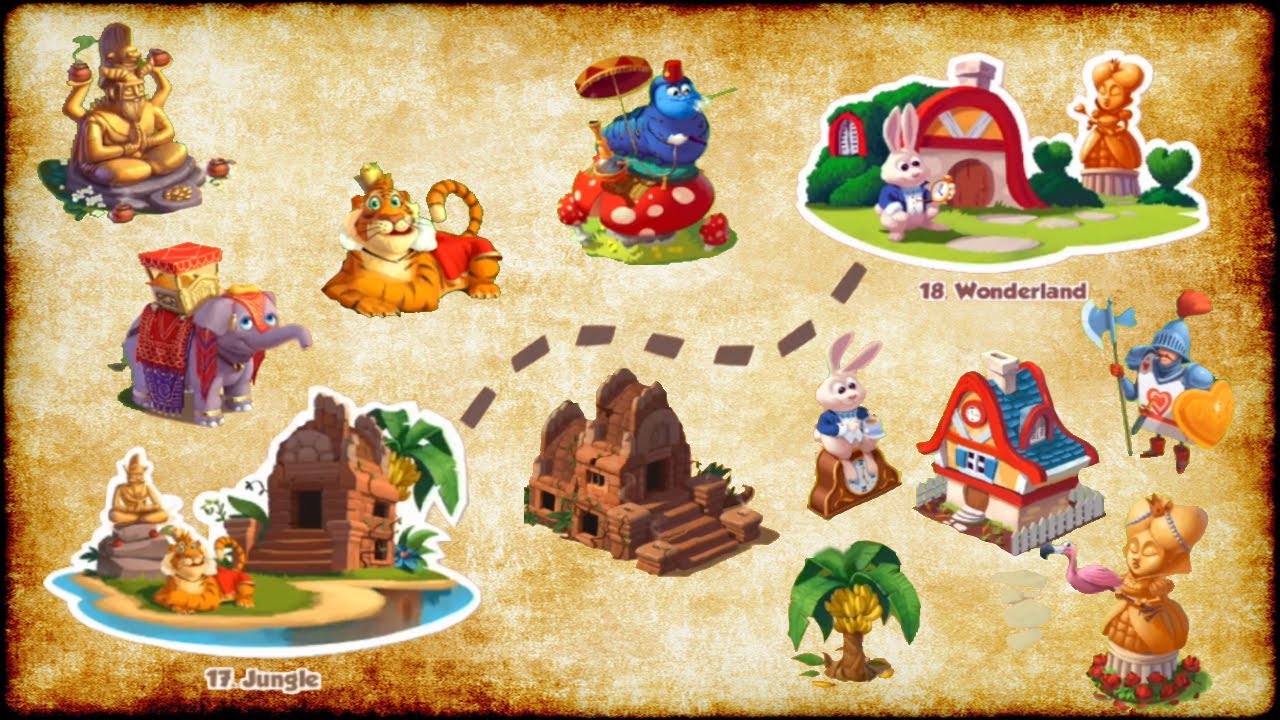 Coin Master прохождение 17 Jungle and 18 Wonderland