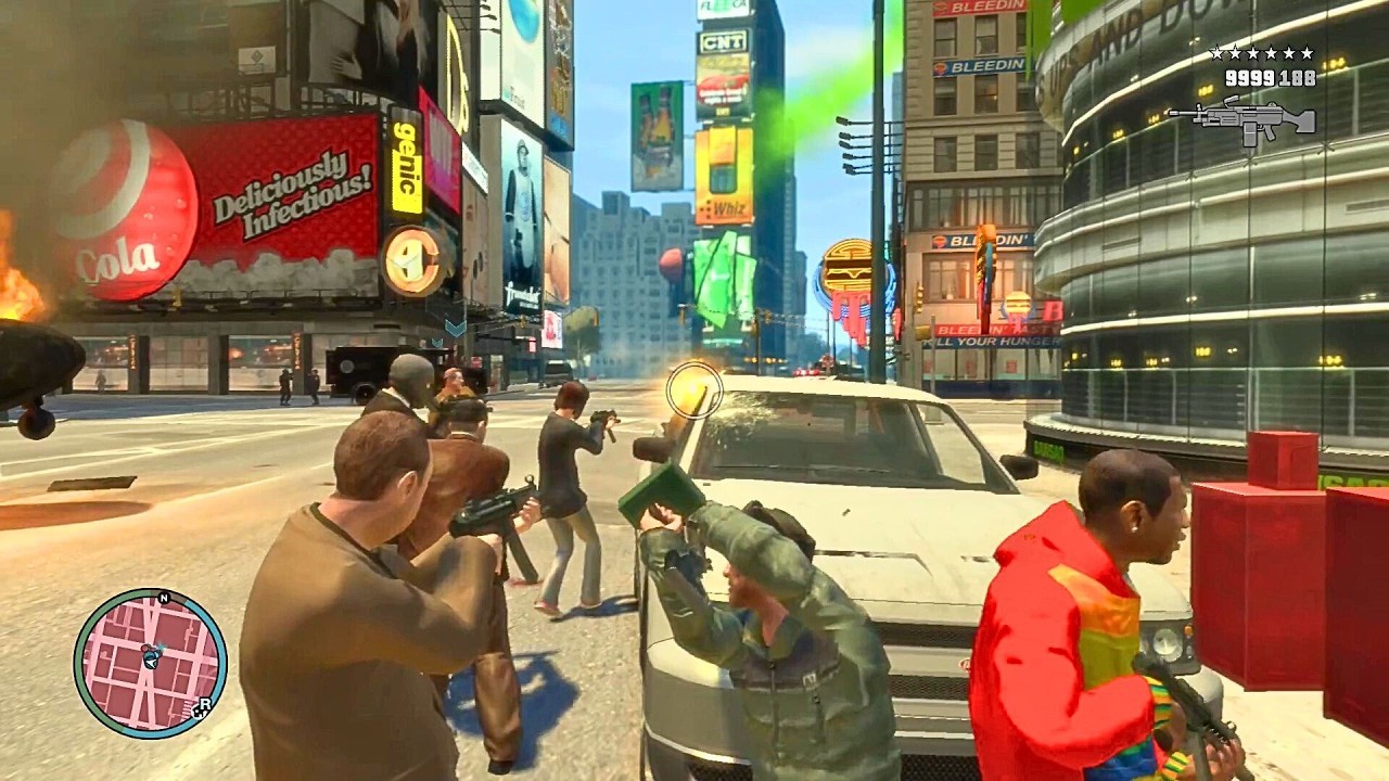 GTA 4 - THE WAR IN LIBERTY CITY | NIKO & MICHELLE & BODYGUARDS VS SWAT & POLICE #7