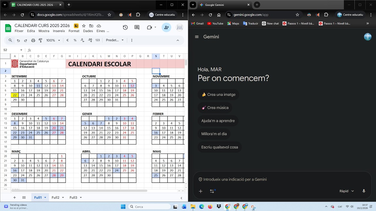 Crea calendaris a l'instant! Com pots crear un calendari qualsevol en un moment! #calendari #gemini