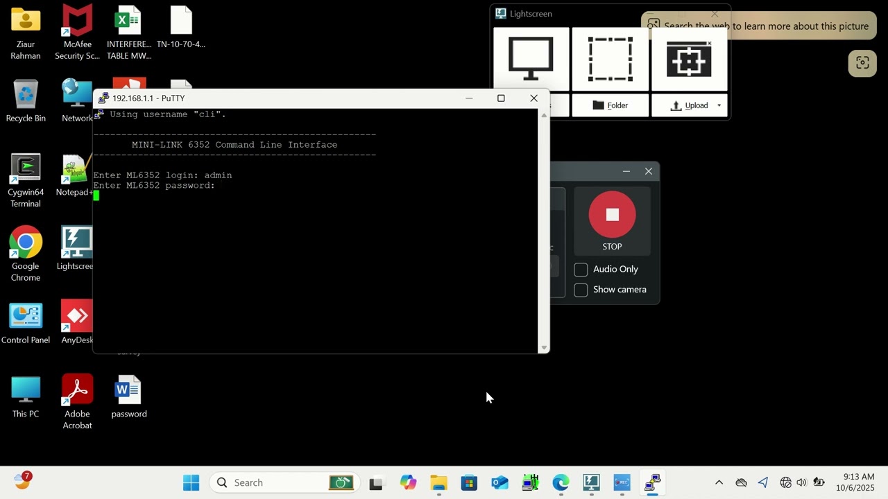 Ericsson Eband Mini Link 6352 Factory Reset