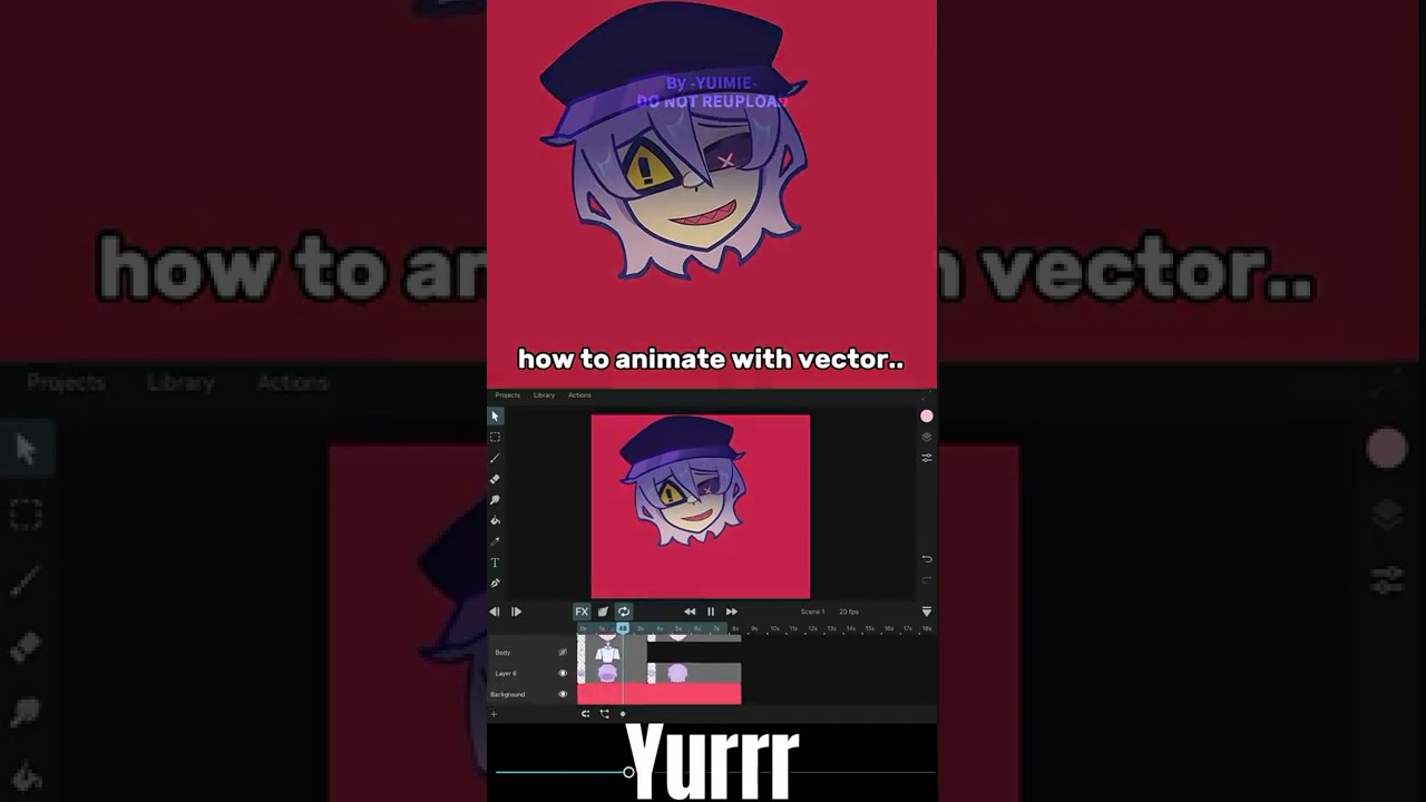 Анимация w-вектора на #toonsquid #animation #oc #Iwannaseeyoudance #vectorart #tweening #headturn