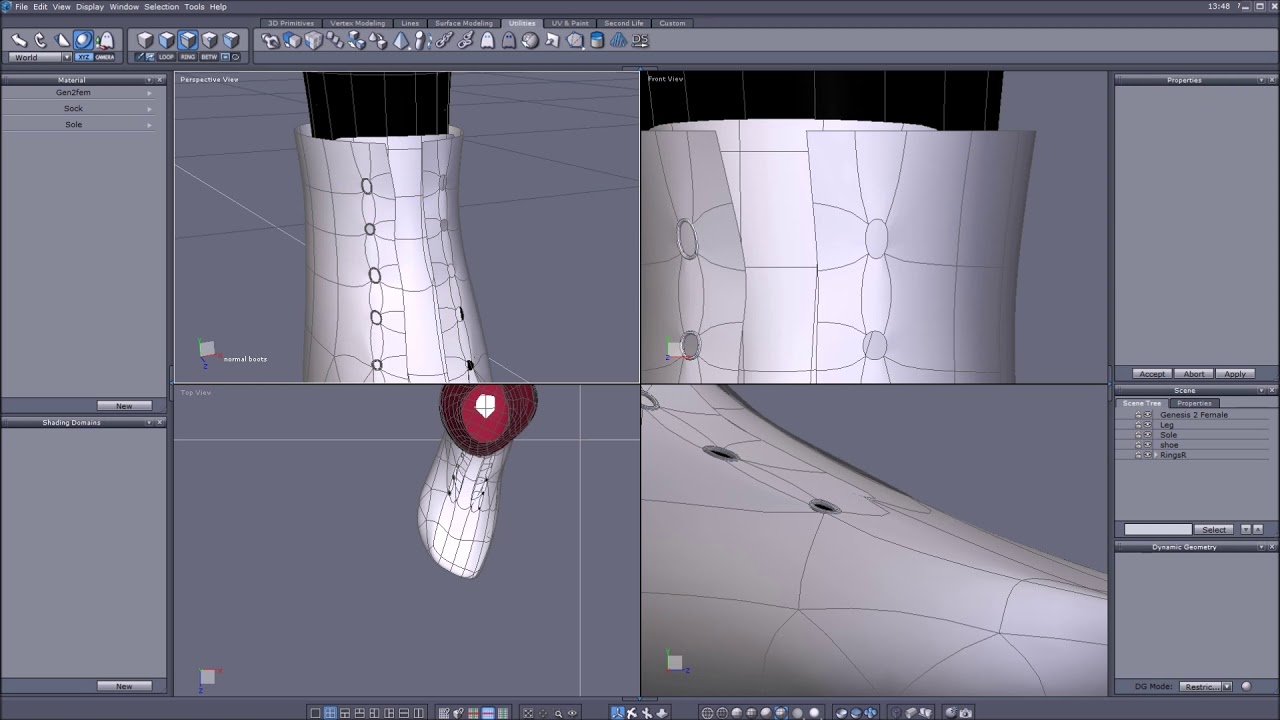 3D boot modelling