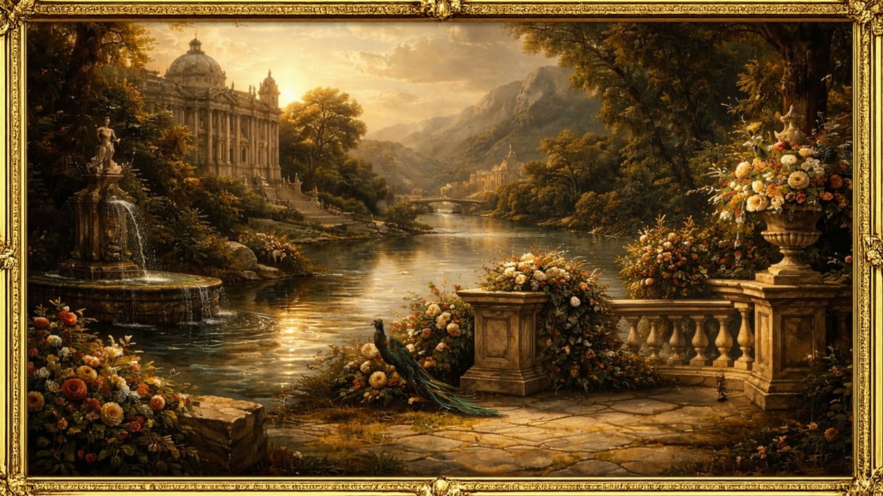 Classic Garden Landscape in 4k  | Elegant Wall Art