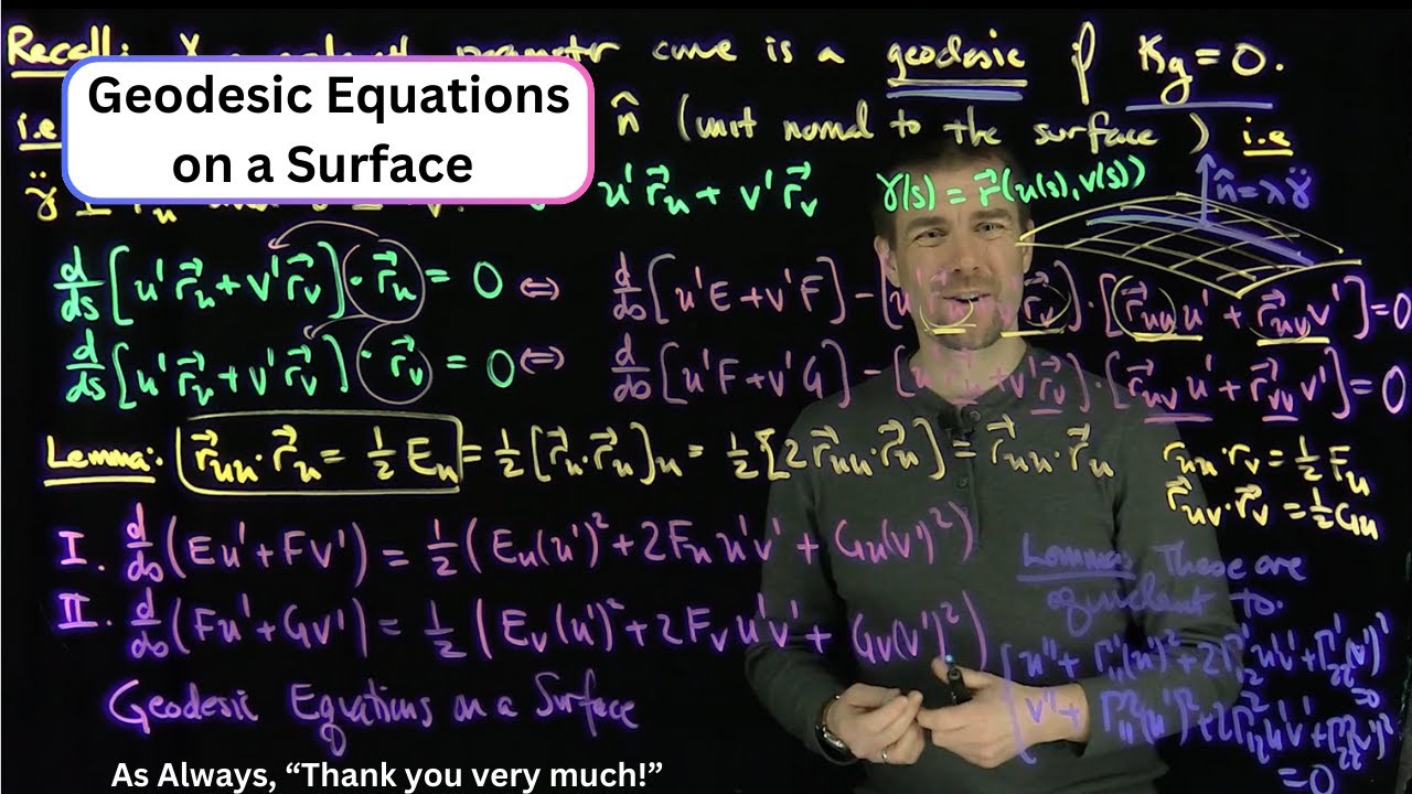Geodesic Equations on a Surface