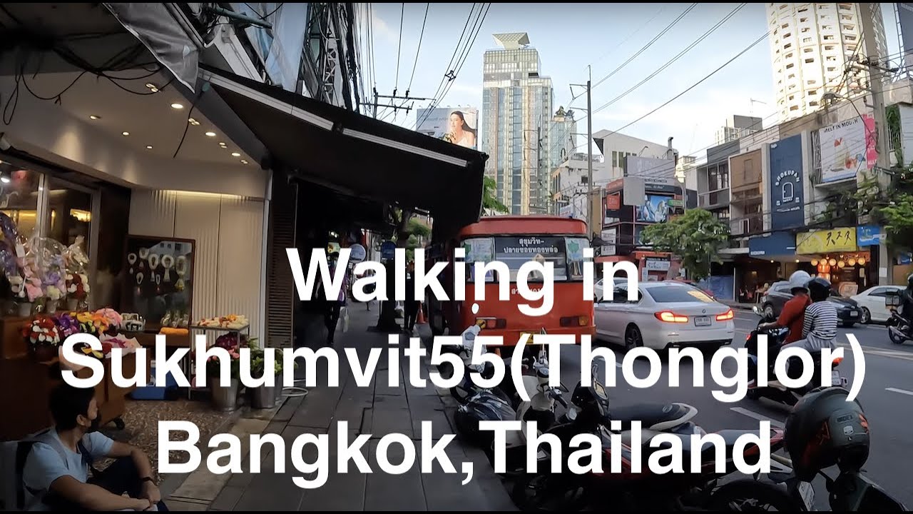 (4K)Walking around Sukhumvit55(Thonglor)Bangkok,Thailand