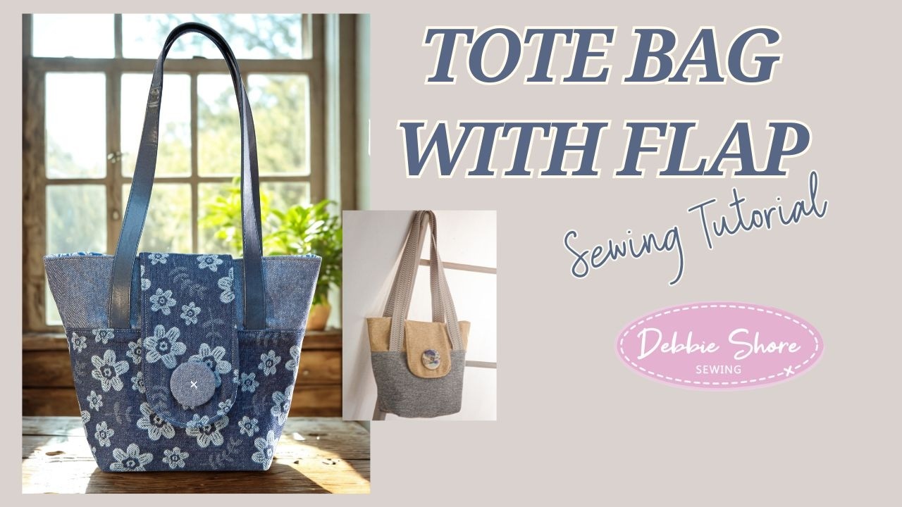 How to Sew a Tote bag With Flap by Debbie Shore