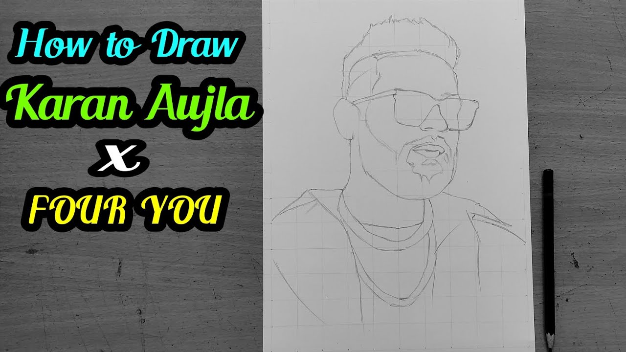 How to draw Karan Aujla (Outline) #fouryou #karanaujla #drawing #sketch #tutorial #viral #youtube