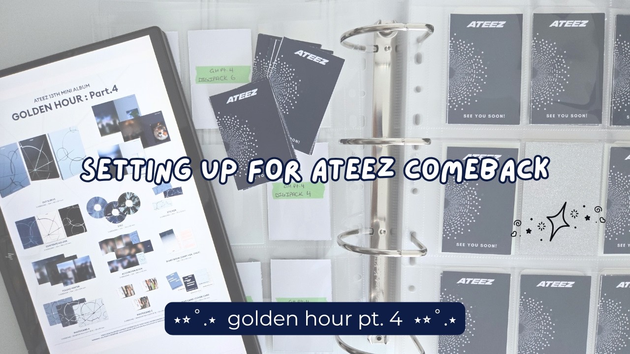 ✮⋆˙ Setting up binders for comeback ♡ Ateez Golden Hour pt. 4 - Mingi, Yunho and Hongjoong binders