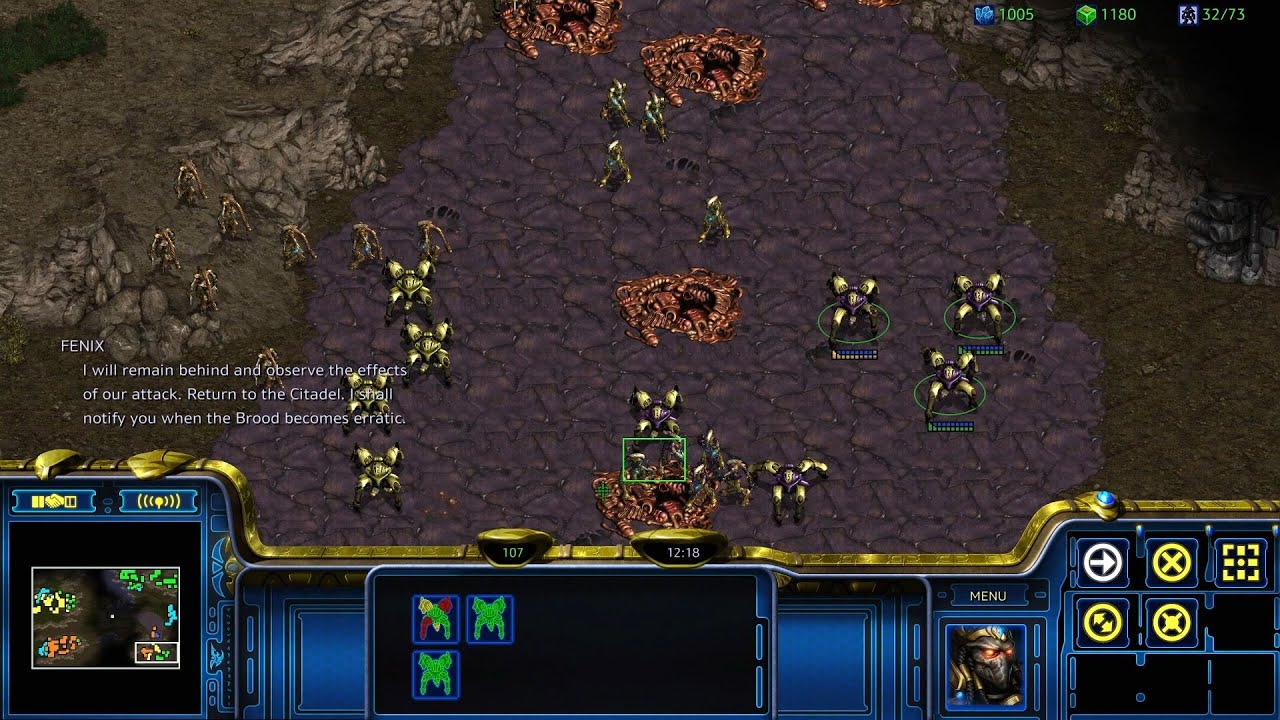 Fenix destroys Cerebrate Gorn with his allies