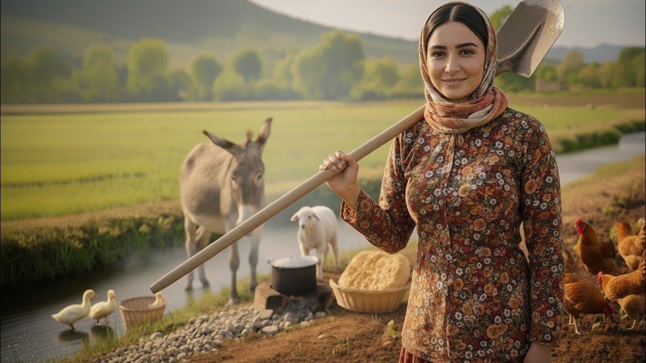 Village Life In Iran: Amazing Cooking & Donkey Riding By A Girl