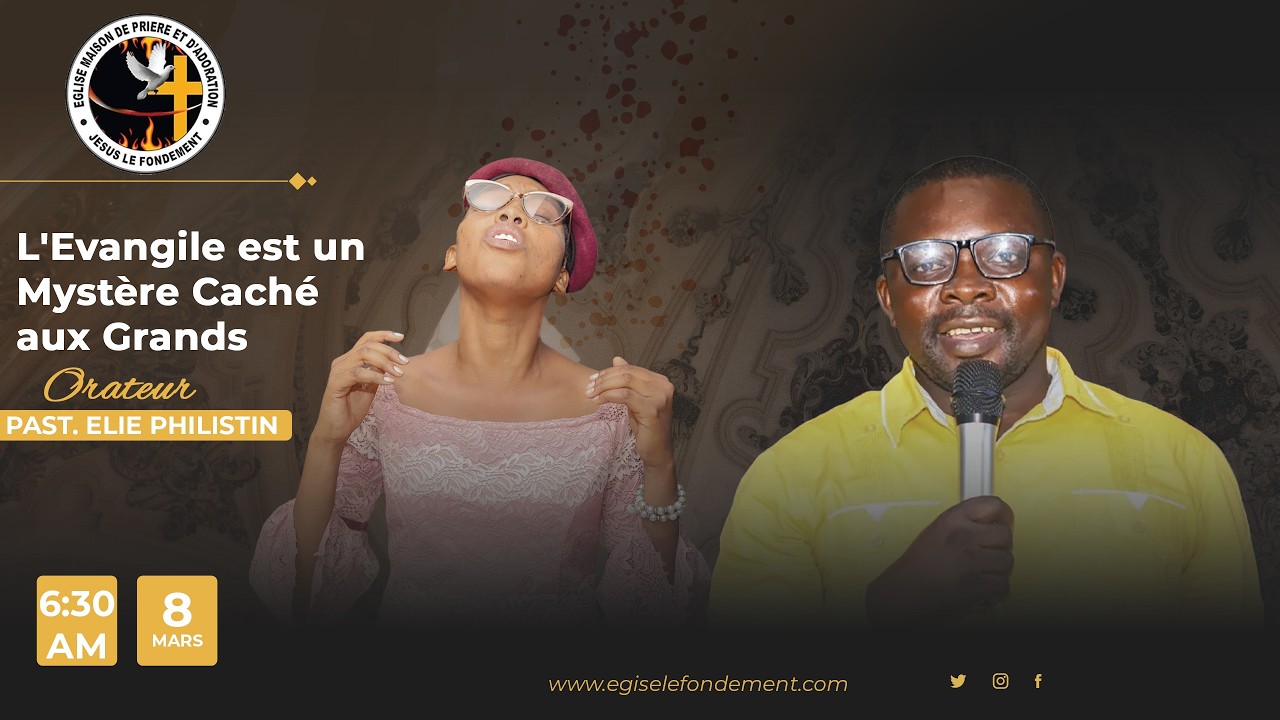 L'Evangile est un Mystère Caché aux Grands | Matthieu 11:25-26 | 8-03-26 🔥 | #bondye #bible