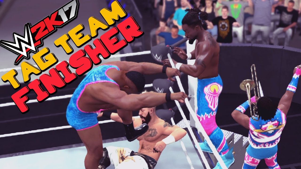 WWE 2K17 (PS4) All Tag Finishers / Tag OMG Moment Unicorn Stampede