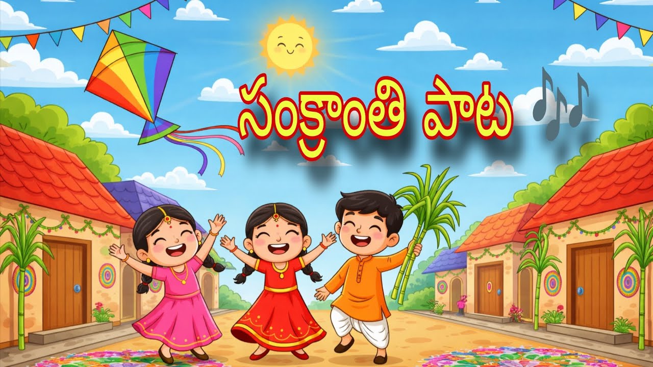 🌞 Sankranti Special Kids Song | Telugu Festival Rhymes 🪁