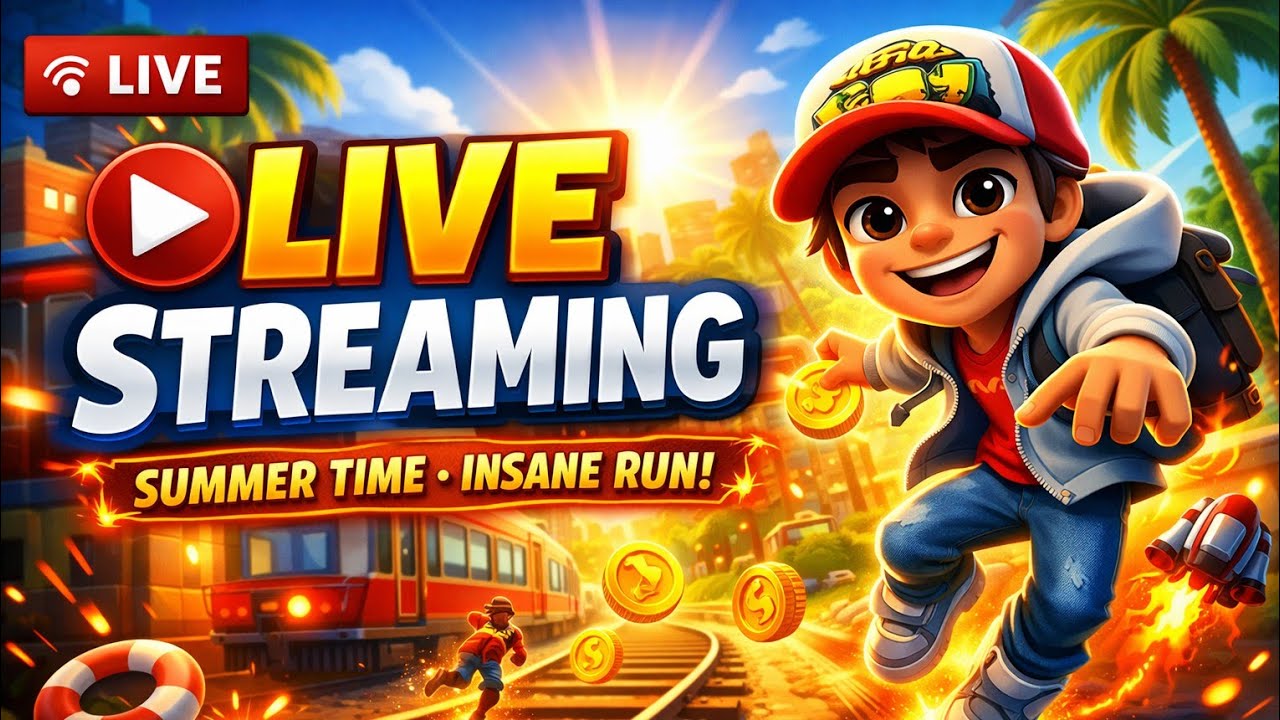 Subway surfers game live streaming just for fun and chill with us no spam clean game