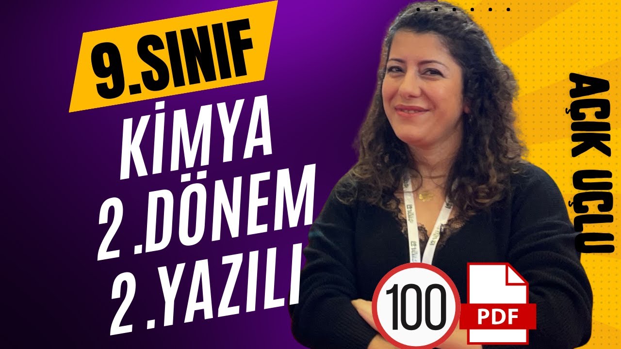 9.Sınıf Kimya | Kimya 2.Dönem 2.Yazılı Soruları | 100 ALMA GARANTİLİ