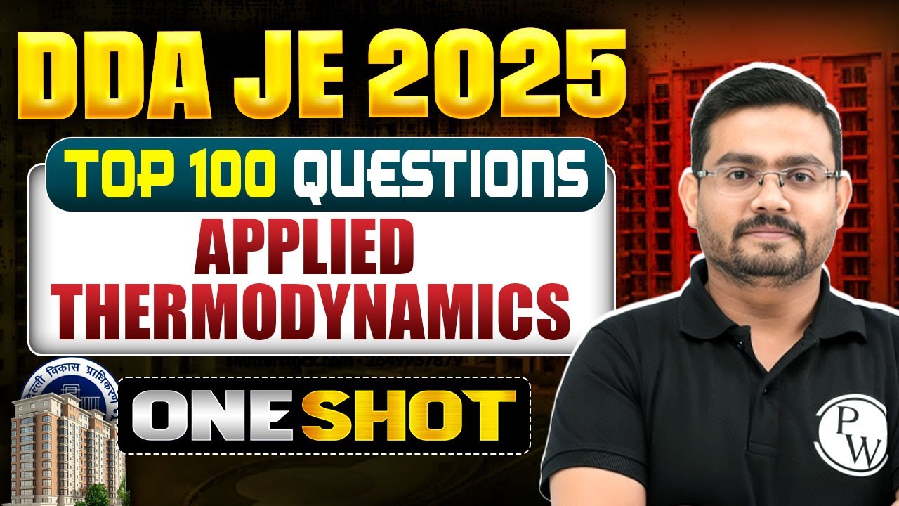 Applied Thermodynamics in ONE SHOT | DDA JE Mechanical Classes | Applied Thermodynamics DDA JE 2025