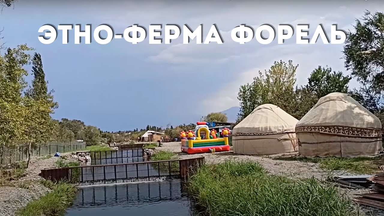 Форелевое хозяйство и этнокомплекс в национальном стиле . Город Талас.