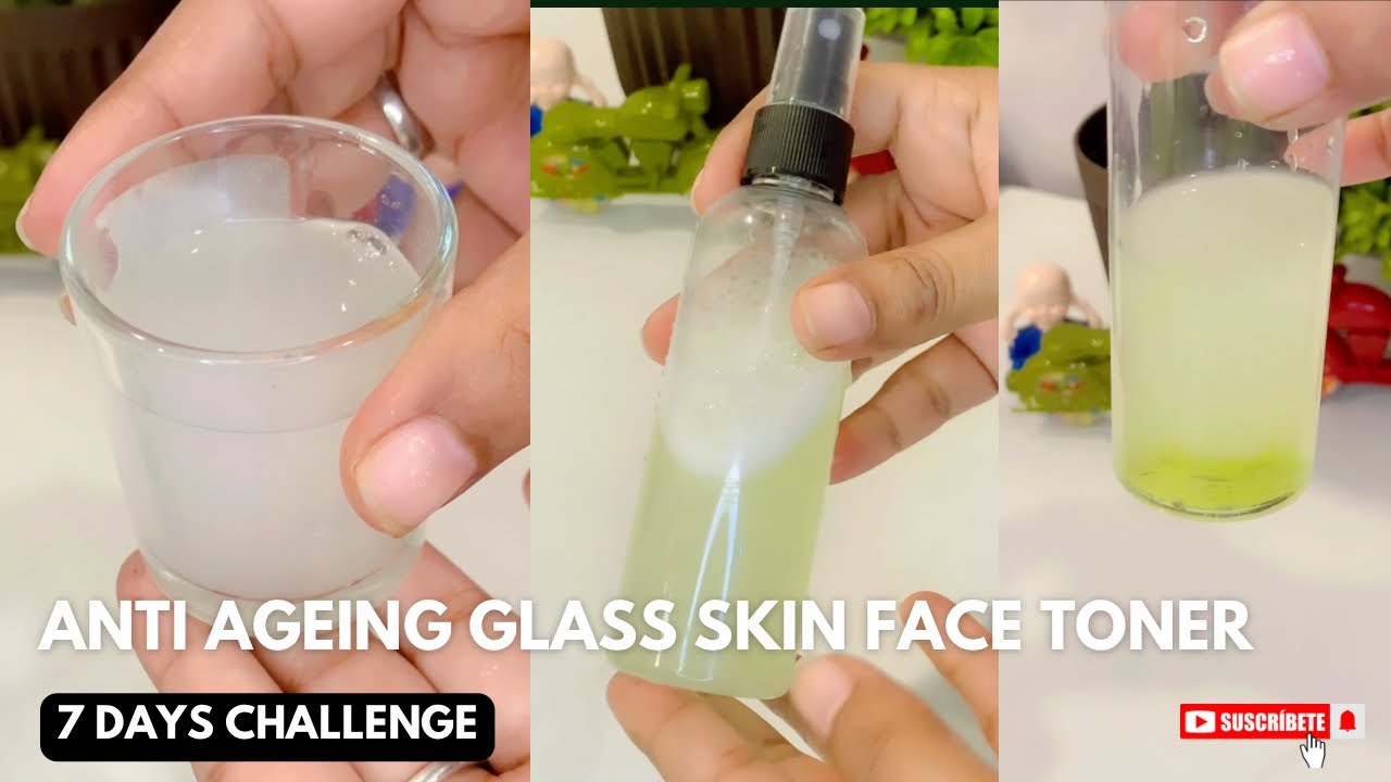 Homemade  Anti-Aging Glass Skin Face Toner #video #trending #toner #makeup #rice #homemade #viral 