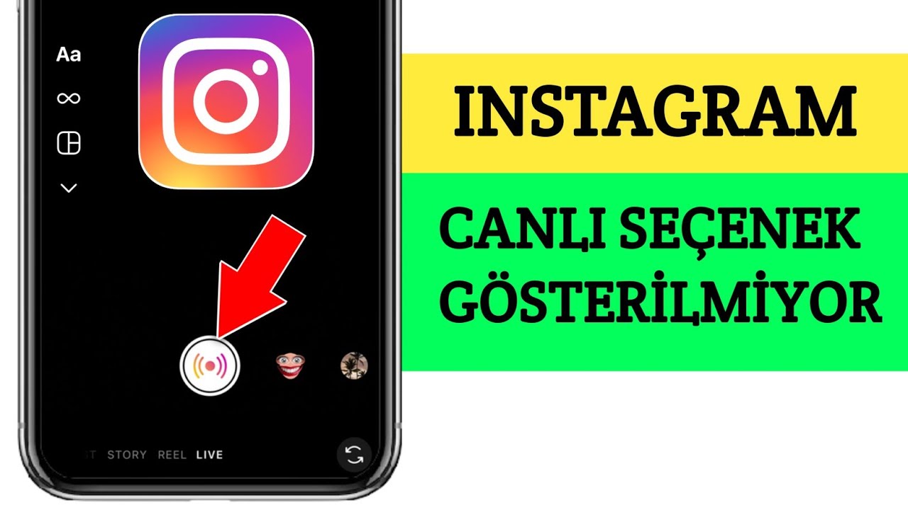 INSTAGRAM CANLI YAYIN SEÇENEĞİ GÖRÜNTÜLENMİYOR || CANLI SEÇENEK EKSİK