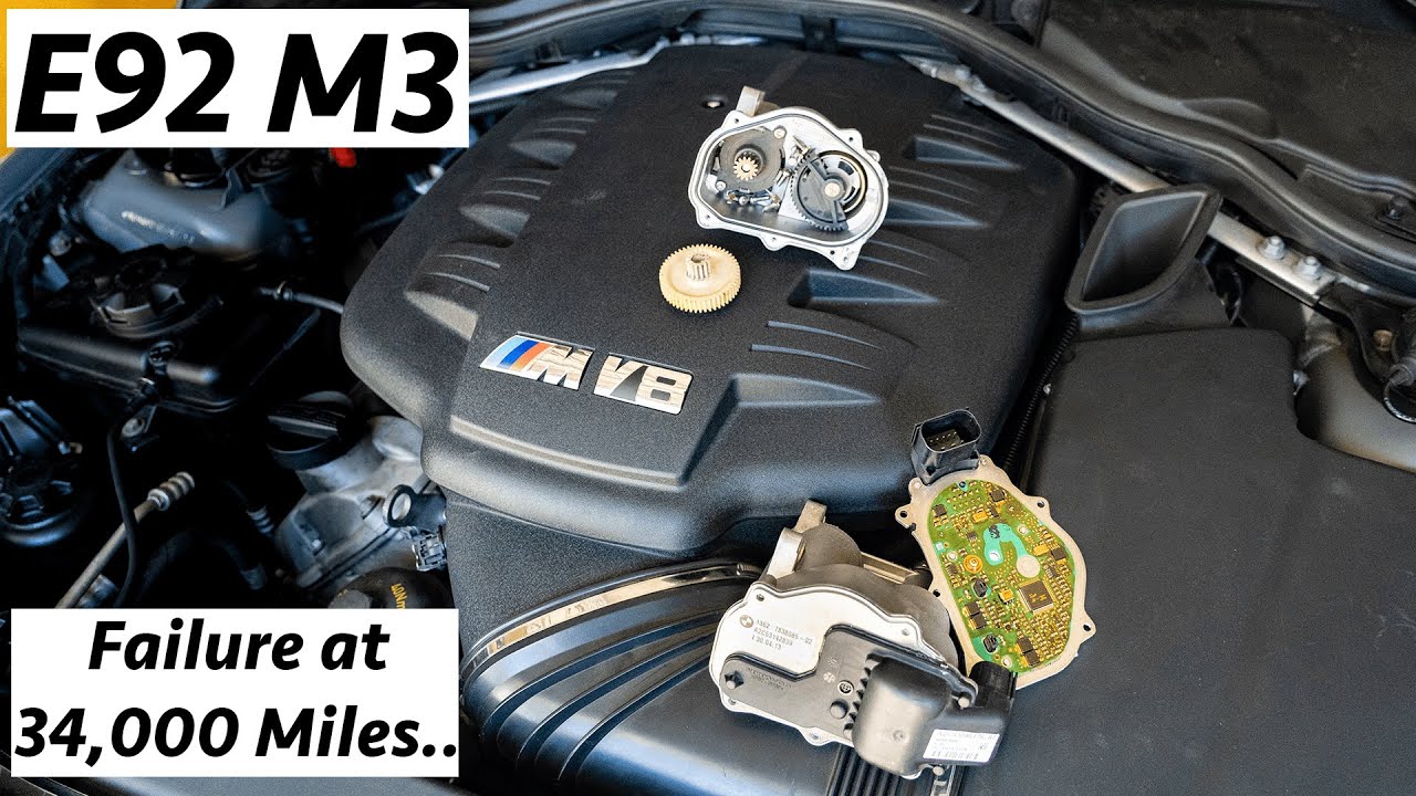 Замена приводов дроссельной заслонки E92 M3 (вышли из строя через 34 000 миль)