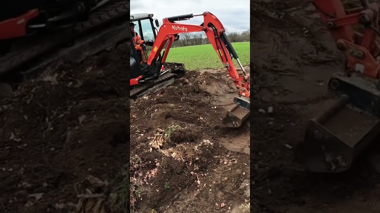 B&ouml;schung mit Minibagger