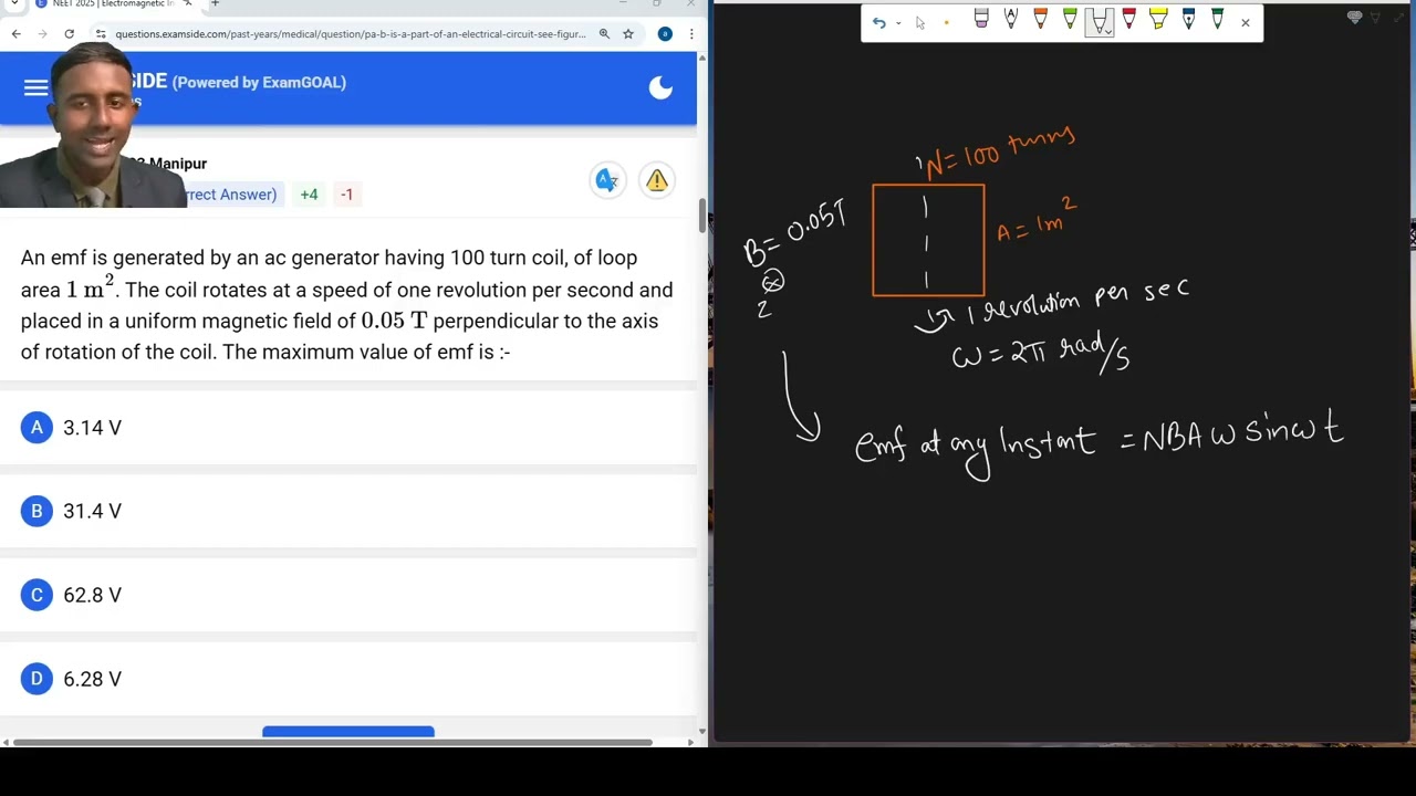 NEET Physics PYQs: Electromagnetic Induction (EMI) |  Previous Year Questions with Solutions
