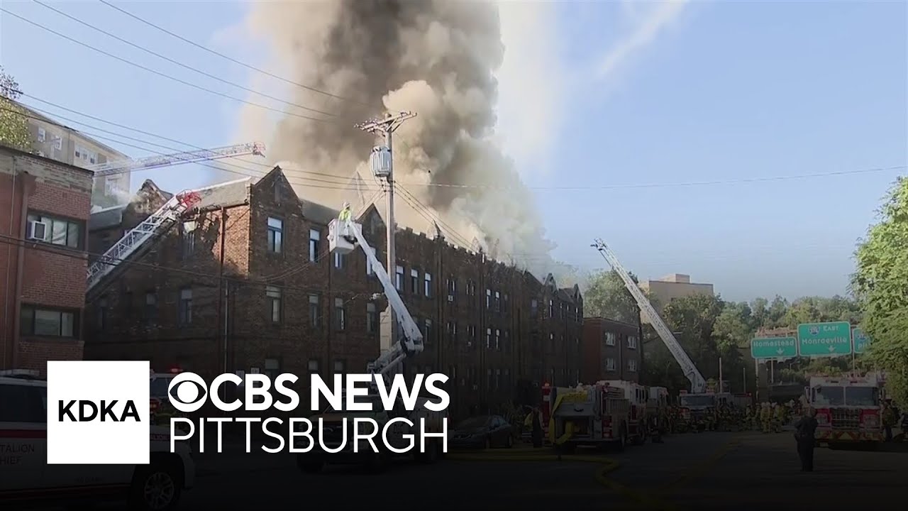 Large fire in Pittsburgh's Squirrel Hill neighborhood causes collapse at apartment building