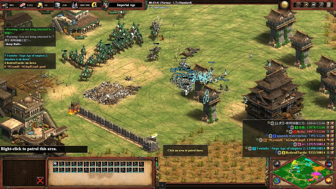 AOE2:DE Yasama Towers + Samurai from Japanese Pocket 4vs4 Black Forest