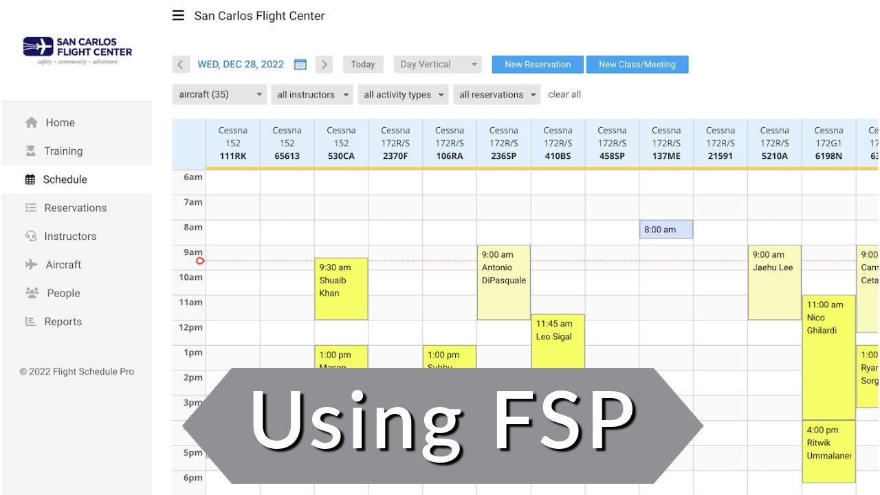 Using Flight Schedule Pro