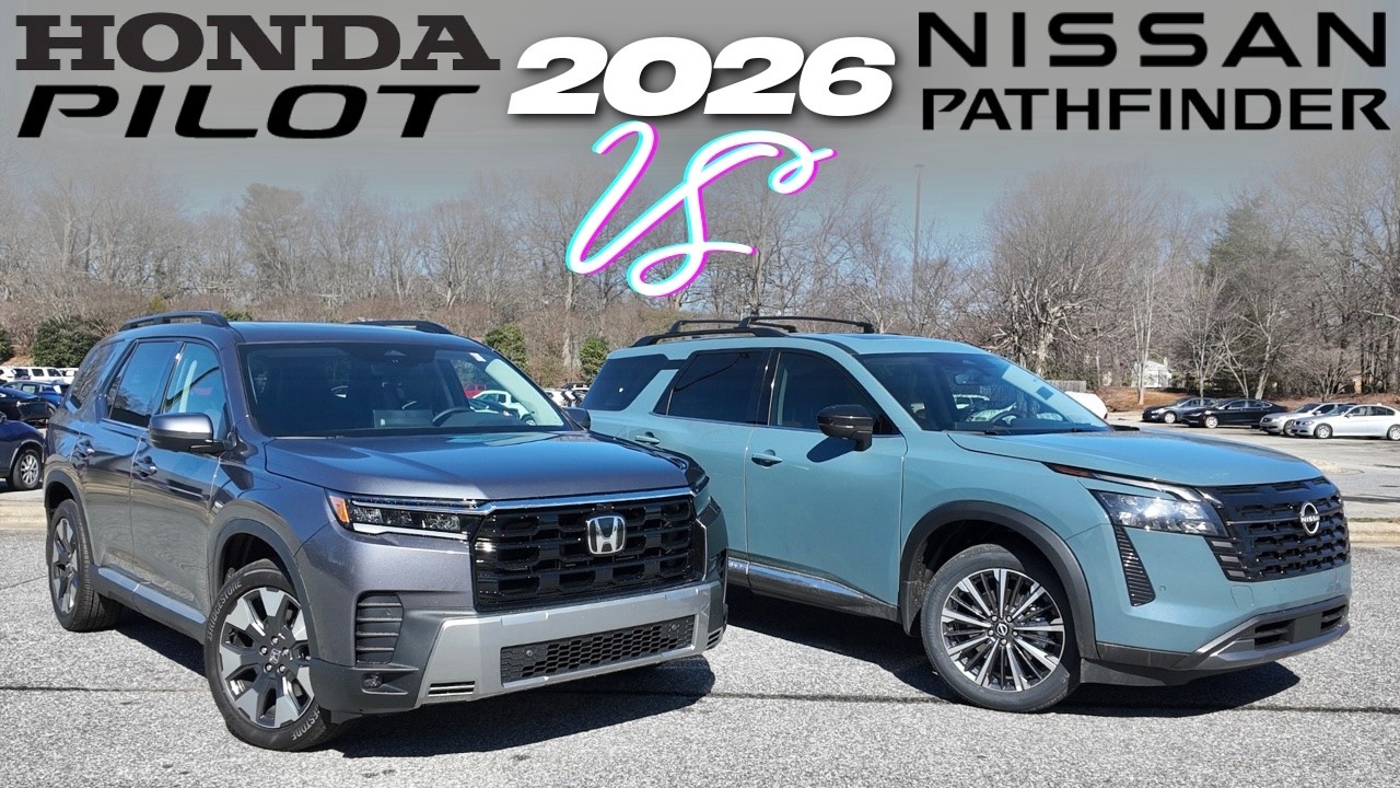 Honda Pilot 2026 против Nissan Pathfinder 2026 | Какой семейный внедорожник с двигателем V6 лучше?